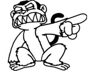  Monkey Pointer Decal Proportional