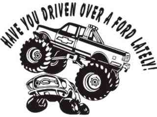  Monster Truck Chevy Ford Decal Proportional