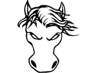  Mustang Horse Head 3_ M B 1 Decal Proportional