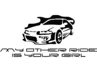  My Other Ride Girl Euro Decal Proportional