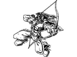  Native Indian Bow Fire_ M B 1_ D T L Decal Proportional