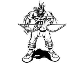  Native Indian Bow_ M B 1_ D T L Decal Proportional