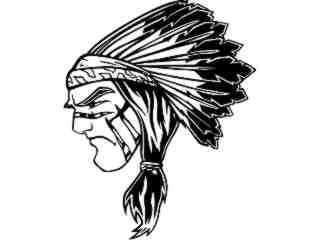  Native Indian Head 2_ M B 1 Decal Proportional