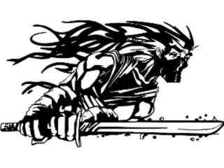  Ninja With Sword_ G D G Decal Proportional