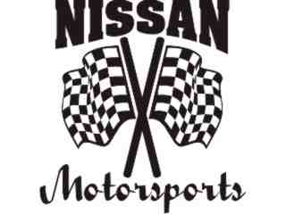  Nissan Motorsports Checker Decal Proportional