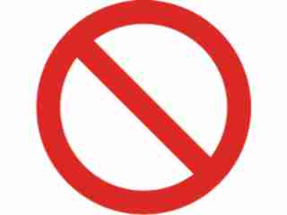  No Use No Sign Decal Proportional