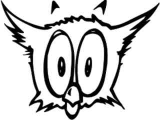  Owl Bird Hoot_ M B 1 Decal Proportional