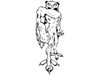  Owl Bird Stance_ M B 1 Decal Proportional