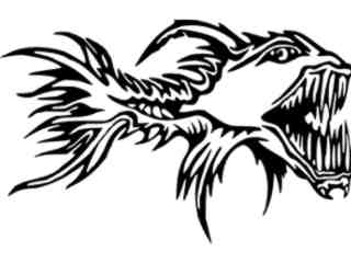  Pirana Sharp Teeth Decal Proportional