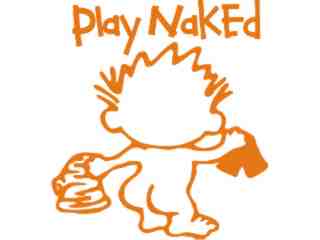  Play Naked Calvin Decal Proportional