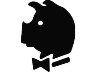  Playboy Pig Decal Proportional