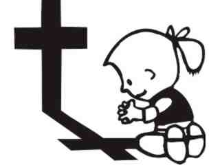 Praying Girl Decal Proportional