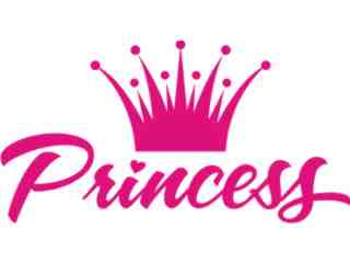  Princess Crown Decal Proportional