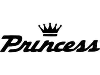  Princess Crowned Decal Proportional