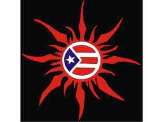  Puerto Rico Tribal Sun Flag_ C L 1_ I N V Decal Proportional