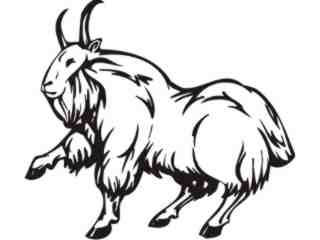  R Am Billy Goat Animal Wild_ 0 2 5a Decal Proportional