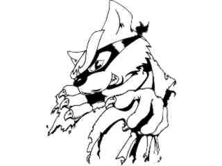  Racoon Bandit_ M B 1 Decal Proportional