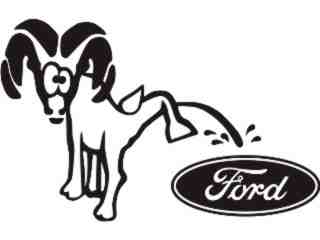  Ram Piss On Ford Decal Proportional