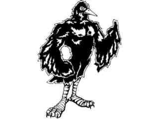  Rooster Cock One_ M B 1 Decal Proportional