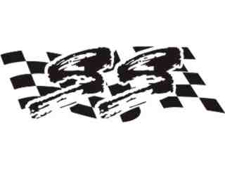  S S_ Chevy Checker Flag Decal Proportional