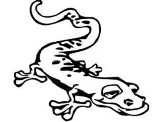  Salamander Lizard Flat Decal Proportional