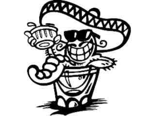  San Bugito Tequila Mexico Decal Proportional