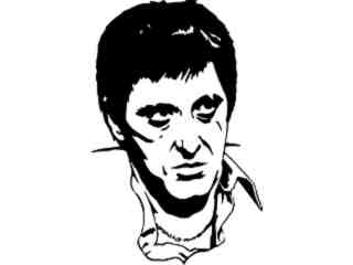  Scarface Portrait Decal Proportional