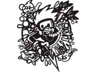  Scuba Calvin Spear Decal Proportional