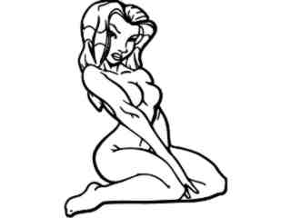  Sexy Girl Hottie_ G D G Decal Proportional