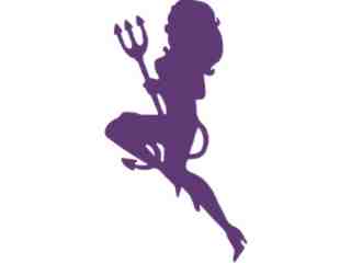  Sexy Silhouette_ 0 3 Devil Decal Proportional