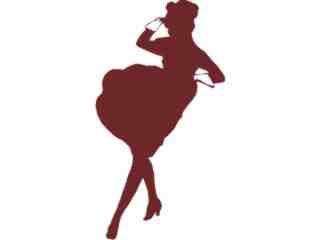  Sexy Silhouette_ 5 1 Old Fashion Decal Proportional