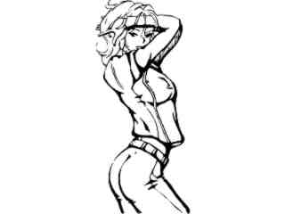  Sexy Soldier Girls Anime_ 0 1 Decal Proportional