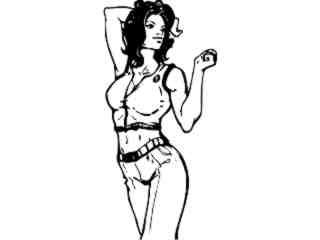  Sexy Soldier Girls Anime_ 0 3 Decal Proportional