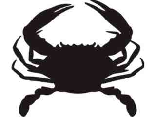  Silhouette Crab Decal Proportional
