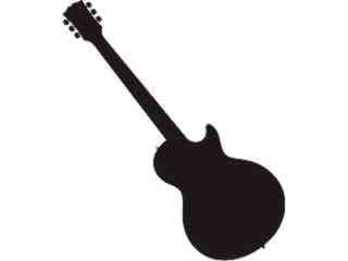  Silhouette Electric Guitar Decal Proportional