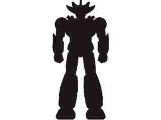  Silhouette Robot Decal Proportional