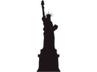  Silhouette Statue Of Liberty Decal Proportional
