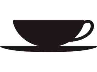  Silhouette Teacup Decal Proportional