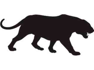  Silhouette Tiger Decal Proportional