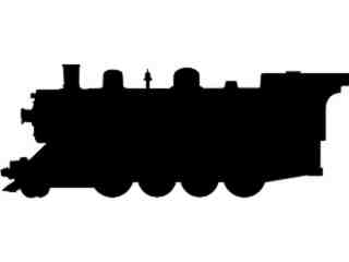  Silhouette Train Decal Proportional