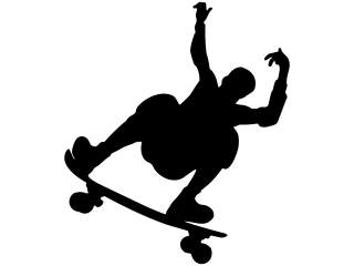  Skater Ollie Trick 2 Decal Proportional