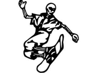  Skatin Skeleton Decal Proportional