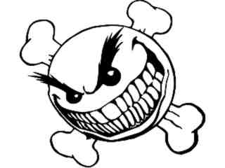  Skull Ball Decal Proportional