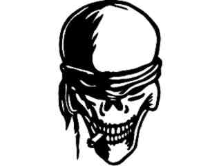  Skull Blind Fold Decal Proportional