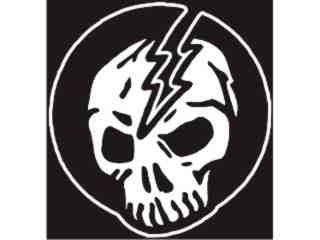  Skull Lightning Strike_ I N V Decal Proportional