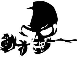  Skull Rose 1 Decal Proportional