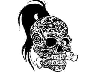  Skull Tattooed Decal Proportional