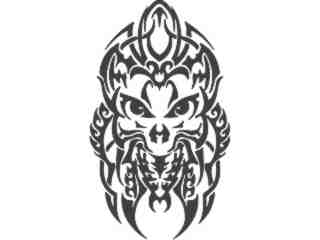  Skull Tribal Pharoah Decal Proportional