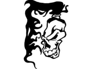  Skull Voodoo Decal Proportional