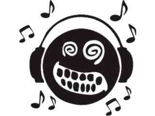  Smiley Music Decal Proportional